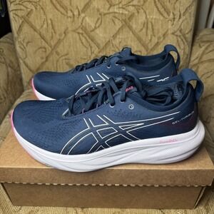 Asics Gel-Nimbus 25 French Blue/Lilac Hint Shoes (1012B356-404) Women's 9.5 Wide